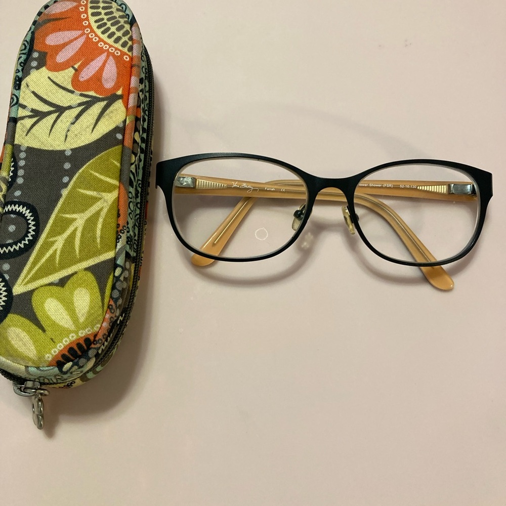 Vera Bradley Black Glasses with Stylish Case
